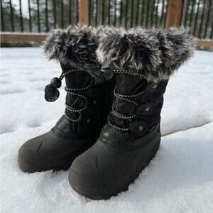 Kamik Black Snow Boots with Faux Fur